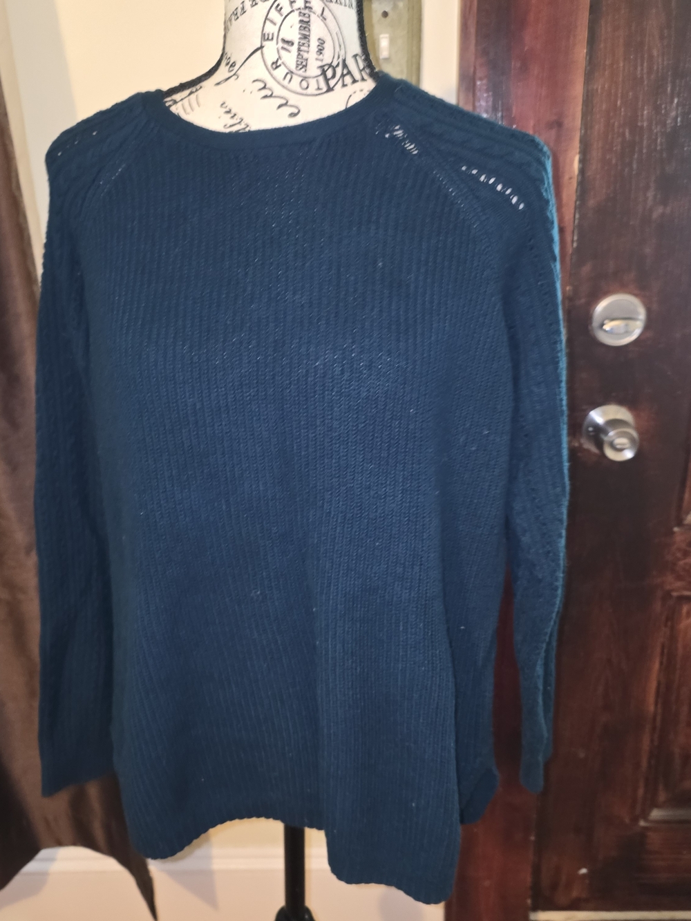 Sonoma Teal Crewneck Pullover Sweater